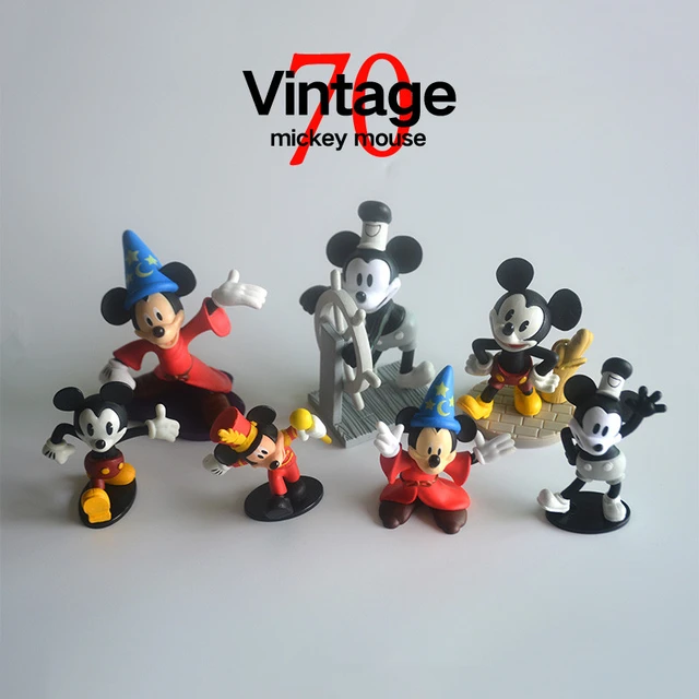 Disney 70th Vintage Mickey Maus Magier Action Figure Dekoration Figur  Spielzeug modell für kinder geschenke - AliExpress