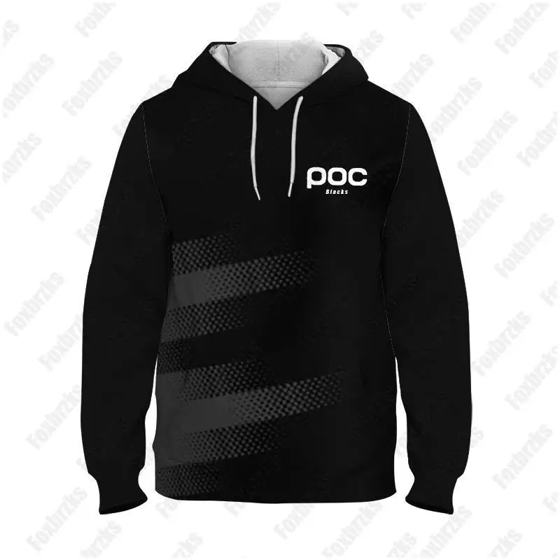 

Blacks poc Novel men's women's 3D Hoodies Sportswear Long Sleeved Sportswear Fashionable And Trendy Street Element Top