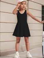 Robe de sport sans manches pour filles, dos creux, avec short intégré et poches, pour le tennis, le cyclisme, les activités de plein air, séchage rapide pour enfants 6