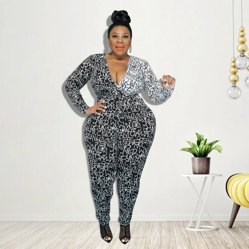 Jumpsuit Plus Size Women's Clothing 5xl 2022 Autumn New Irregular