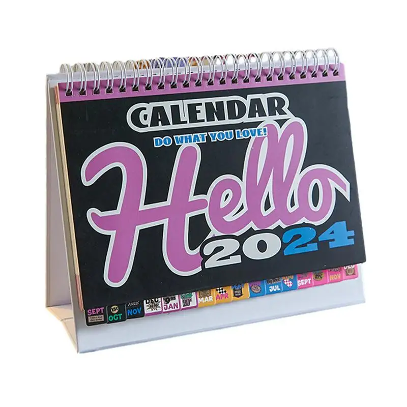 

Small Calendar Desk Calendar 2024 Desk Calendar With Holiday Information And Flip-up Design For Desktop School Study Room