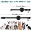Cute Cat Collar Airtag Breakaway Reflective Kitten Collar with Bell for Apple Air Tag Holder Bell Nylon Silicone Collar for Cats 2