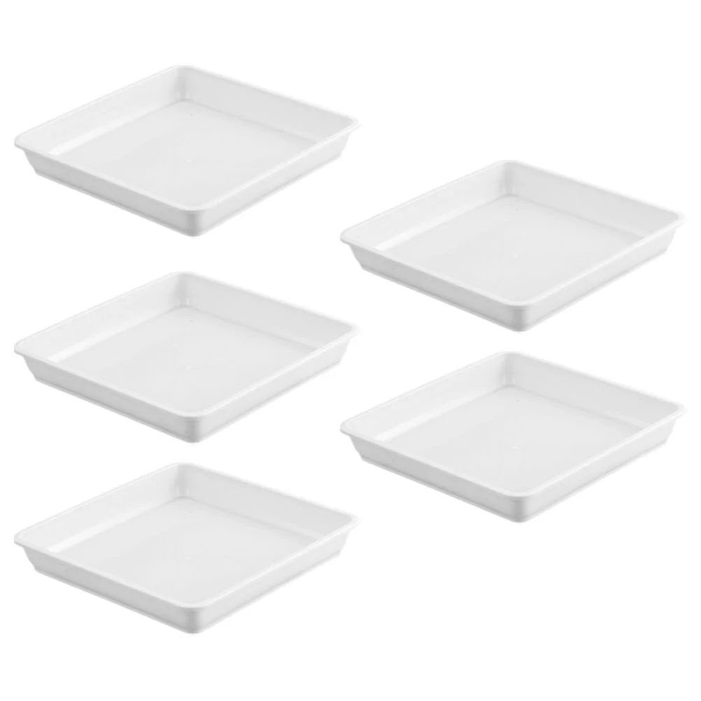 

5 Pcs Plastic Torus Drainage Tray Planter Saucers Plants Water Round Thicken