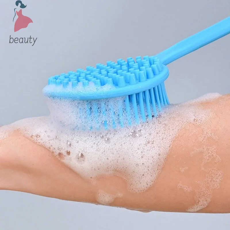 Silicone Back Scrubber Long Handle Body Scrubber Light&Easy-to-Hold Shower Brush For Skin Cleaning&Exfoliating With A Free Hook exfoliating shower brush shower scrubber exfoliating scrubber exfoliating shower scrubber exfoliating bath brush