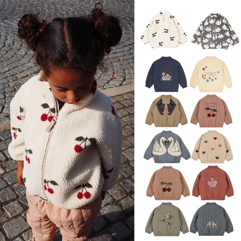 Children's Lambswool Jackets Padding Winter Baby Boys Cotton Outerwear Toddler Girls Flight Suit Jacket Kids Clothes