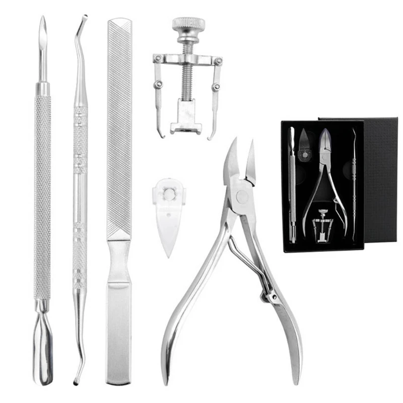 

6 шт./компл., набор для удаления кутикулы, машинка для стрижки ногтей, триммер для кутикулы, вросших ногтей E1YD