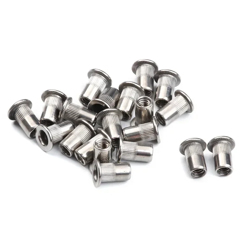 50/93Pcs M3/M4/M5/M6/M8/M10 Stainless Steel/Carbon Steel Rivnut Countersunk Riveted Nut Insert Nutsert Flat Head Cap Rivet Nut