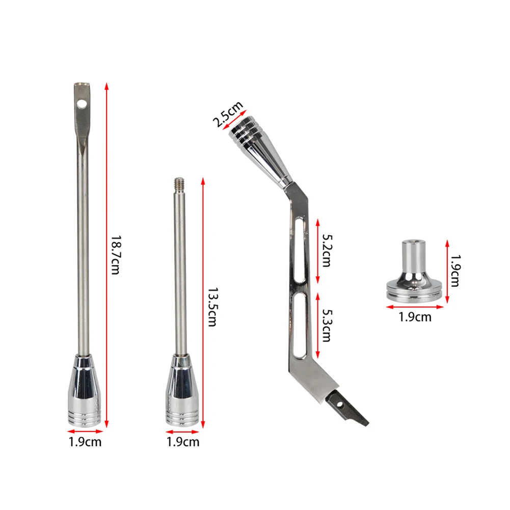 

Billet Column Lever Kit Polished Aluminum Column Shifter Lever Turn Signal Lever Hazard Boots Tilt Set Car Accessories