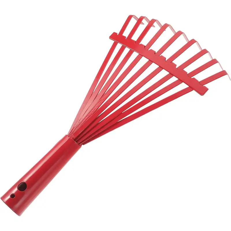 High-Carbon Steel Rake Leaf Fallen Leaves Garden Lawn Yard Metal Rake Withered Grass Steel Horticultural Garden Tools