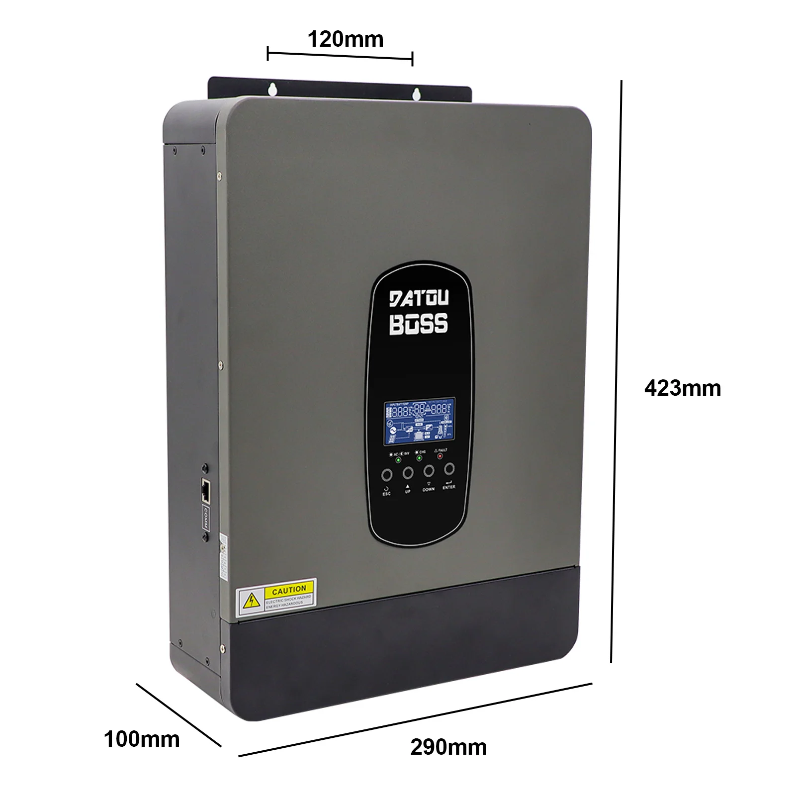 DATOU BOSS 태양광 인버터, MPPT 순수 사인파 하이브리드 인버터, 50Hz, 60Hz, 48V-230V LCD 디스플레이, EU 소켓 LCD, 7000VA, 6200W