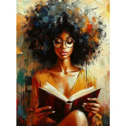 African Girl Abstract Art Canvas: Unique Wall Decor & Gift - 40X60cm Unframed (5)