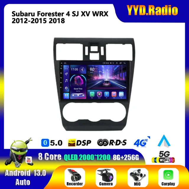 For Subaru Forester 4 SJ XV WRX 2012- 2015 2018 Android 13 Carplay Car Radio Multimedia Player Autoradio GPS Stereo Head Unit