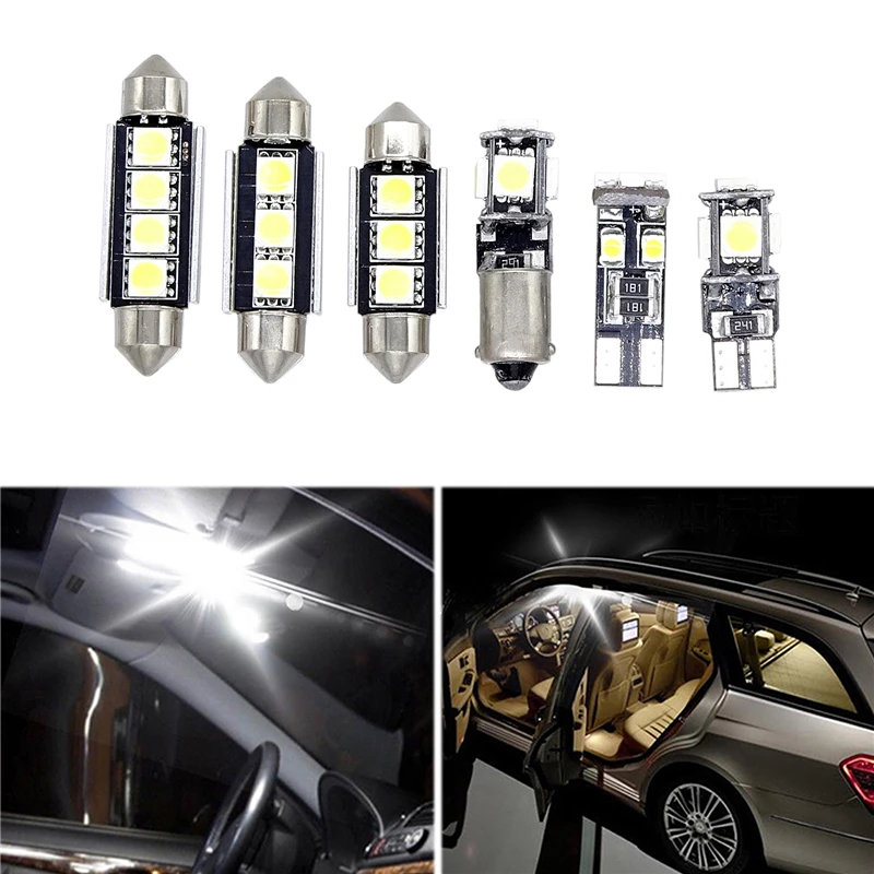 

27Pcs T10 5050 Bulb Kit Car Interior LED Light Bulb Kit Dome Reading Compartment Lights For Mercedes-Benz E Class W211 2002-2008