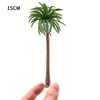 Height 6-15cm Coconut Palm Tree Model DIY Park Rainforest Train Railroad Decoration Building Landscape Miniature Tree 5Pcs 4