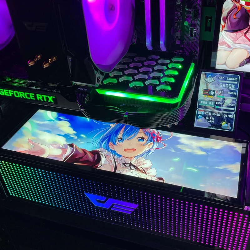 Personalizado Case pc Painel Lateral Gpu Backplane Rgb fé Luz Colorida Rgb D-rgb Aura Streamer Backplate para o Case Placa Gráfica