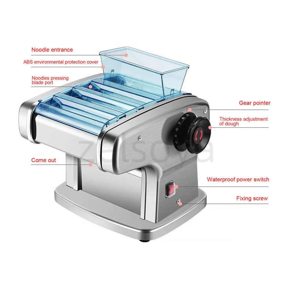 Household Electric Noodle Machine Small Automatic Commercial Stainless Steel Multi-function Rolling
