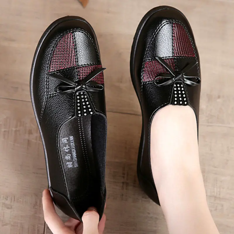 

2022 Cheap Shoes Women Leather Flats Female Flats Spring Classic Women's Loafers Casual Leather Shoes обувь для женщин летняя