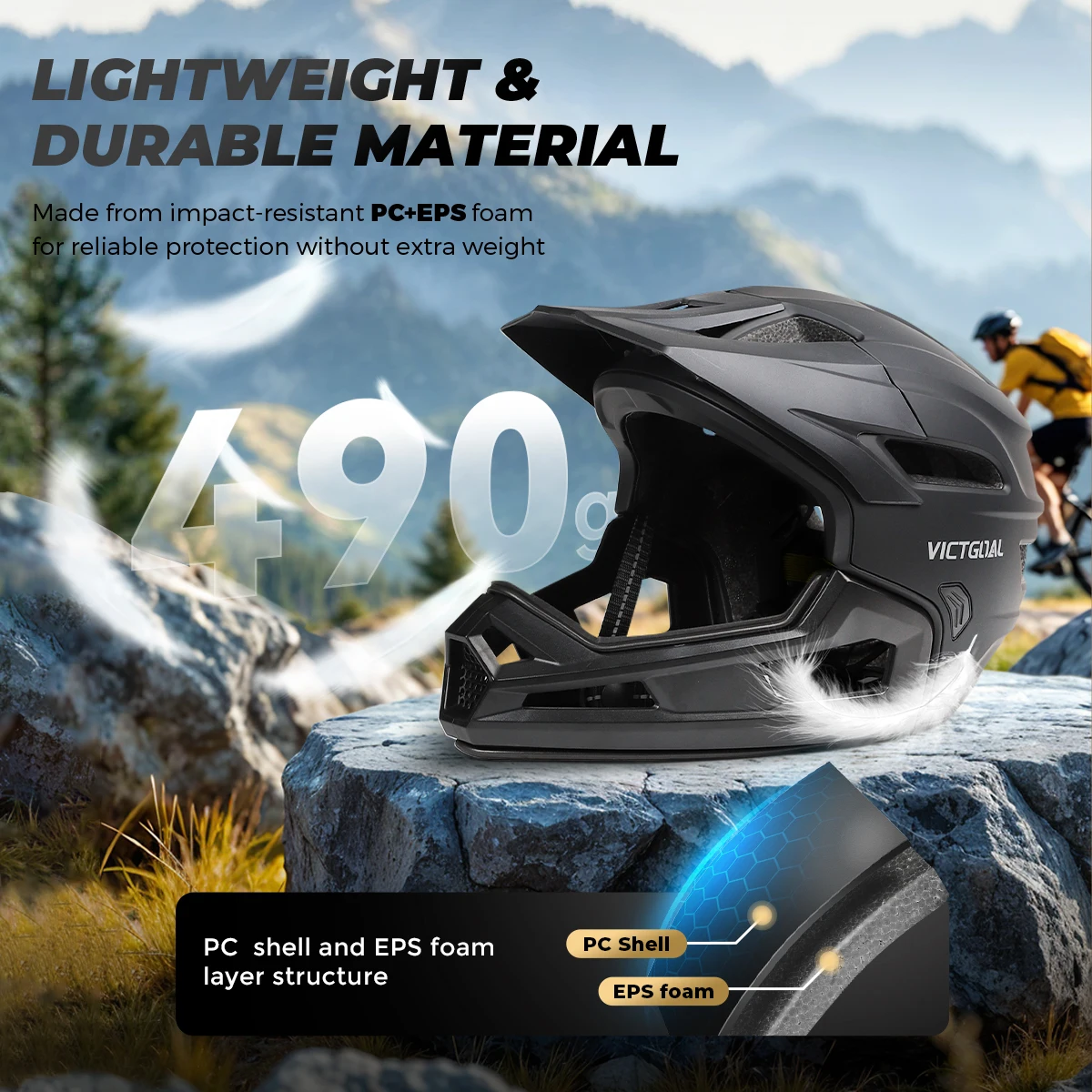 Men's Detachable Full Face MTB Helmet's 5