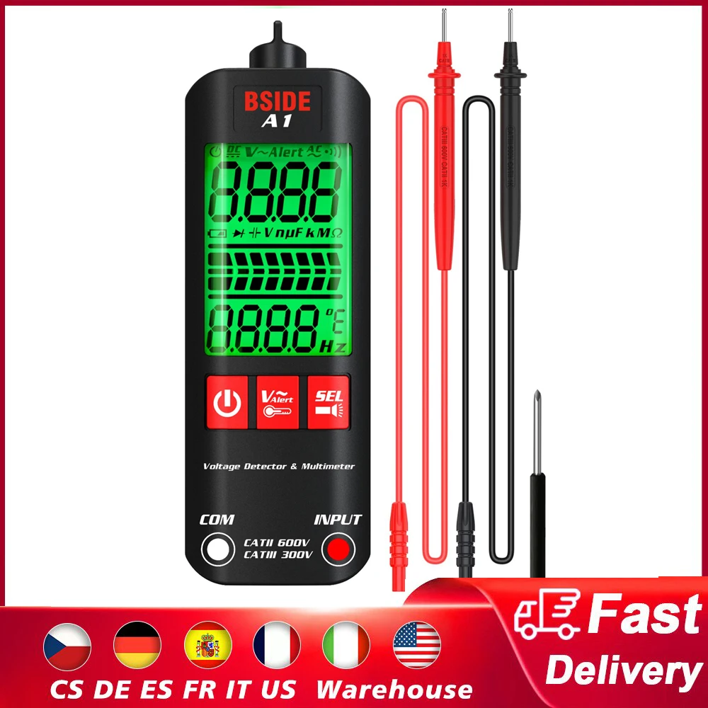 Bside A1 Mini Multimeter Lcd Digital Tester Voltage Detector 2000