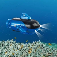 New Mini RC Submarine With LED Light Radio Control Boat Waterproof Charge Nuclear-powered Submarine Model Gift Toys for children 2