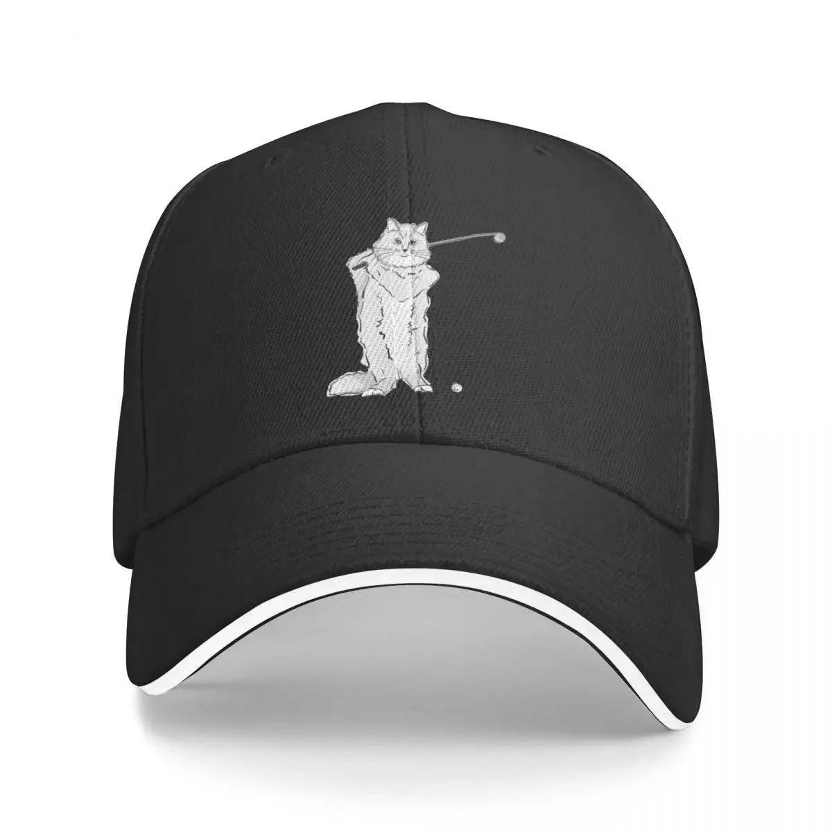 Golfer Cat Baseball Cap Anime Hat black Baseball For Men Women's