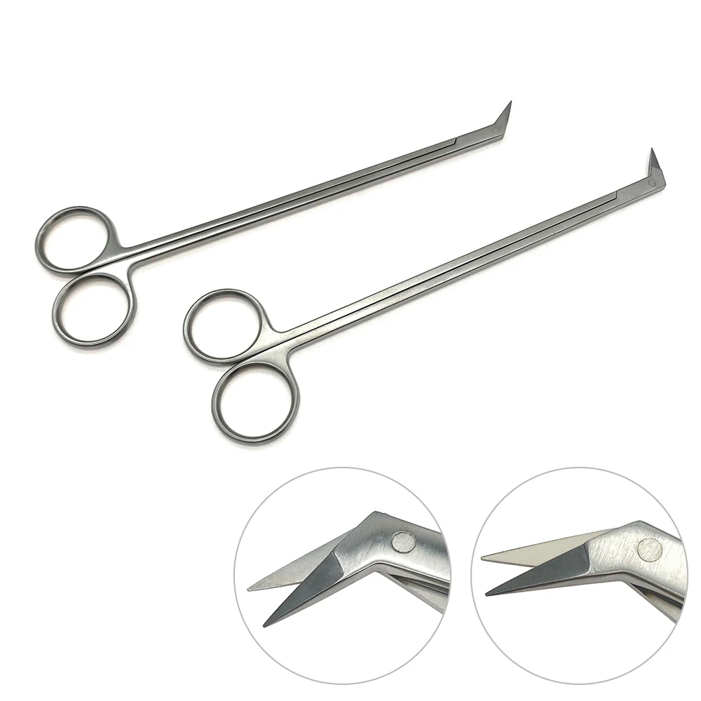 

Micro Vascular Scissor 45° 60° Crown Angled Blunt tip Stainless steel Neuro Microsurgical instrument