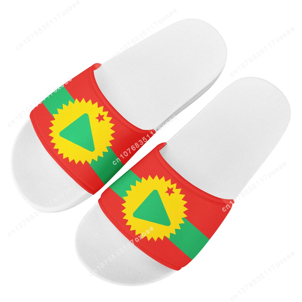 Doginthehole Funny Flag Of The Oromo People Oromoo Print Couple Home Slippers Summer Beach Flip Flop House Indoor Slides Unisex