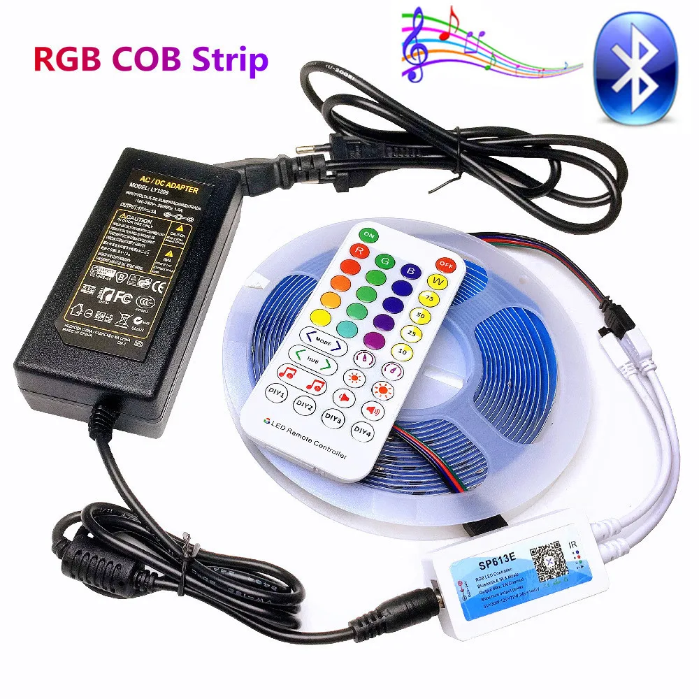 

Светодиодная лента RGB COB, 12 В, 24 В, 840 светодиодов/м