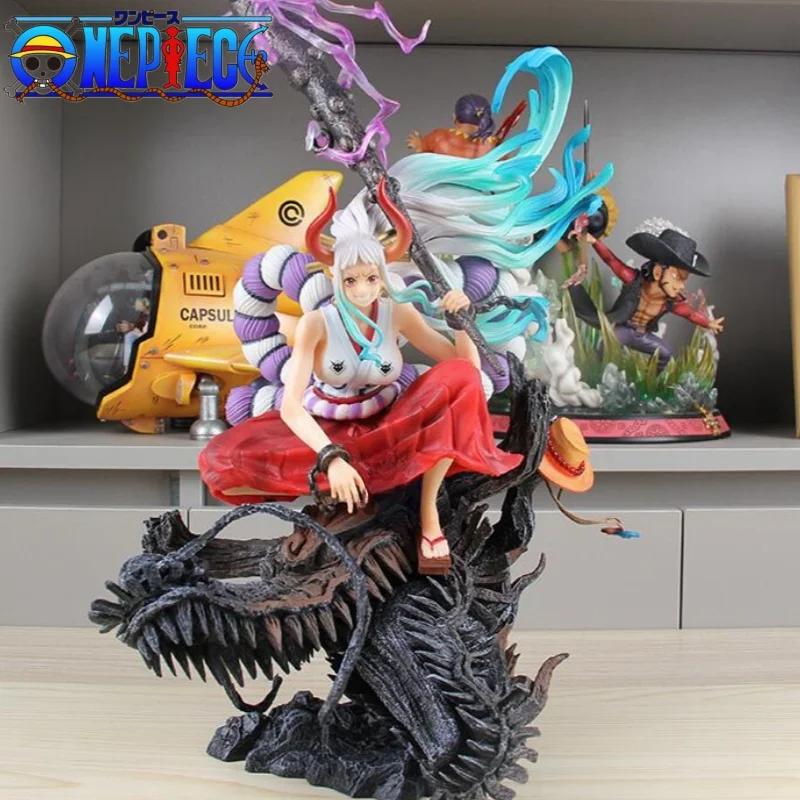 One Piece 40Cm Anime Yamato Figurine Gk Kaidou Figlia Yamato Action Figures Warring Statue Collezione Pvc Modello Giocattoli Regali