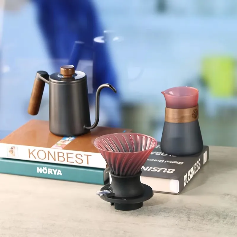 إيكويرز طقم قهوة زجاج بوروسيليكات وفلتر ستانلس ستي...