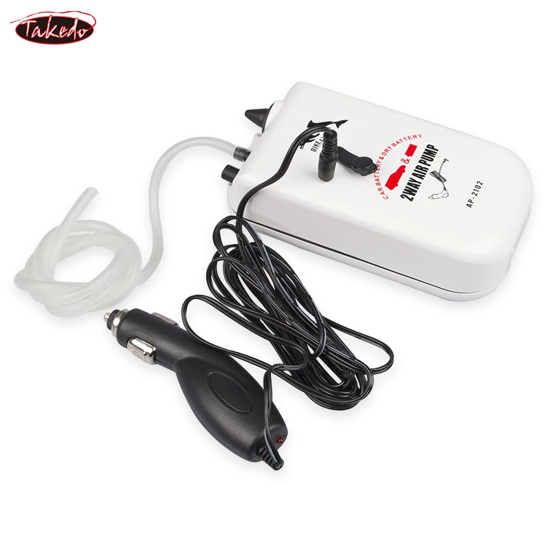 

TAKEDO AP-2102 Portable Waterproof Mini Aquarium Fishing Oxygen Pump 2 Speed Plastic Oxygen Pump For Fish Tank Outdoor Fishing