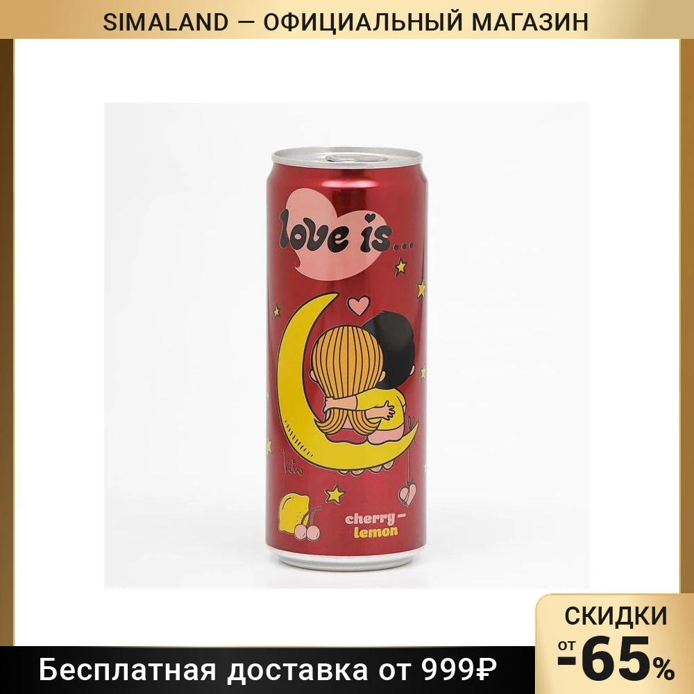 Вода газированная Love is с вишня