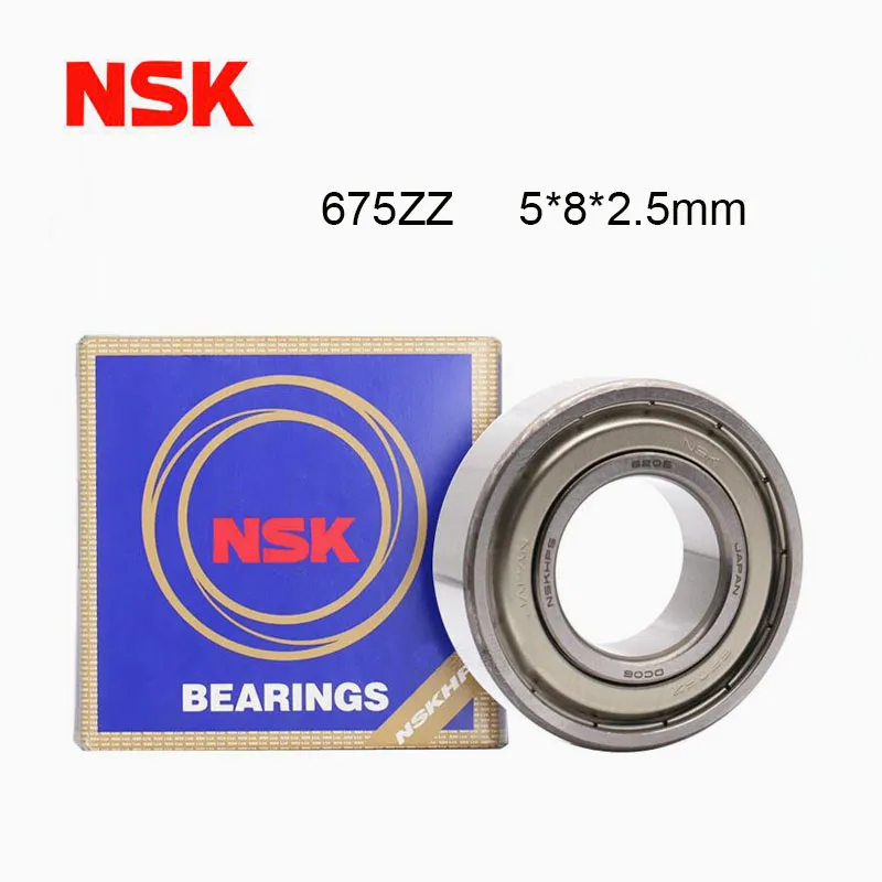 Origin Japan NSK Bearing 675ZZ High Speed Miniature Bearing 5/10pcs 5x8x2.5 Slim Thin Section Deep Groove 675Z Ball Bearings 675