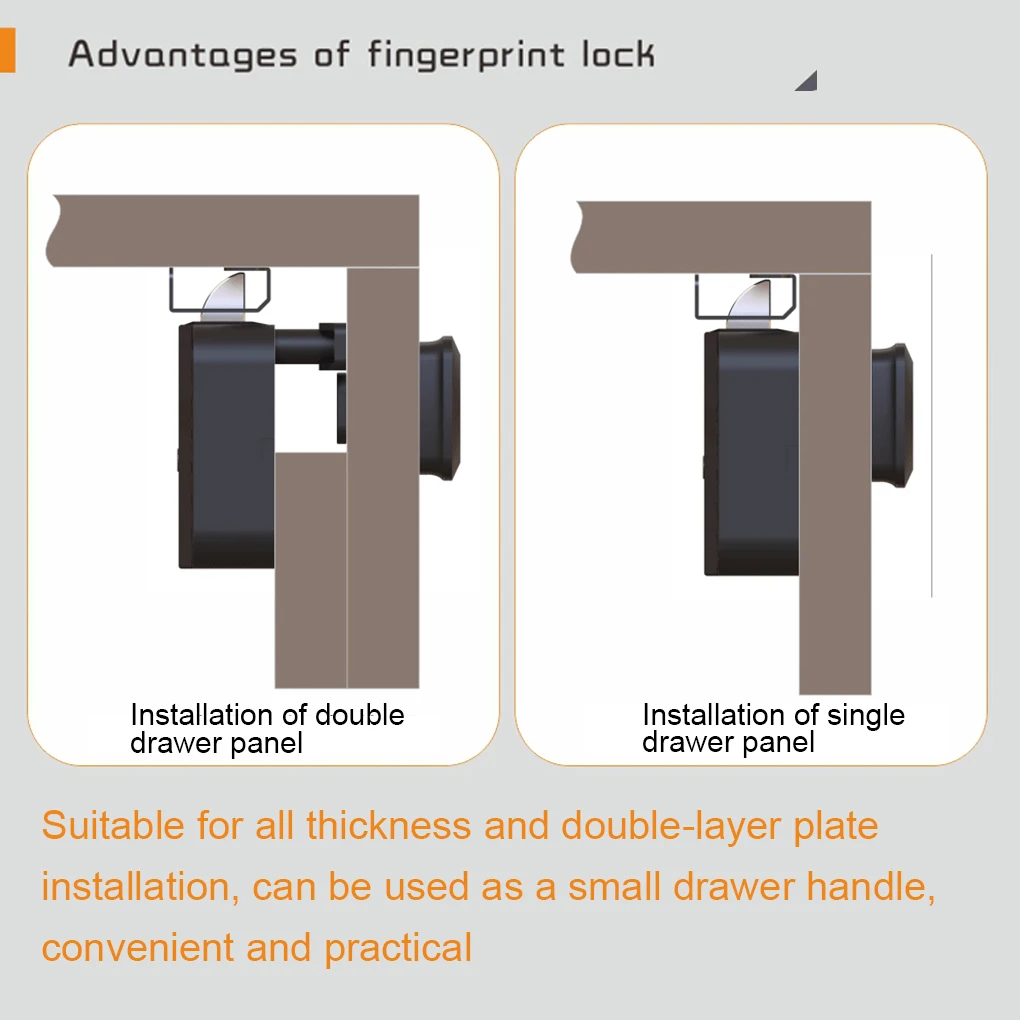 Smart Home Biometric Fingerprint Lock Hidden Drawer Electronic Lock Privacy  File Storage Keyless Residential Security Protection - AliExpress