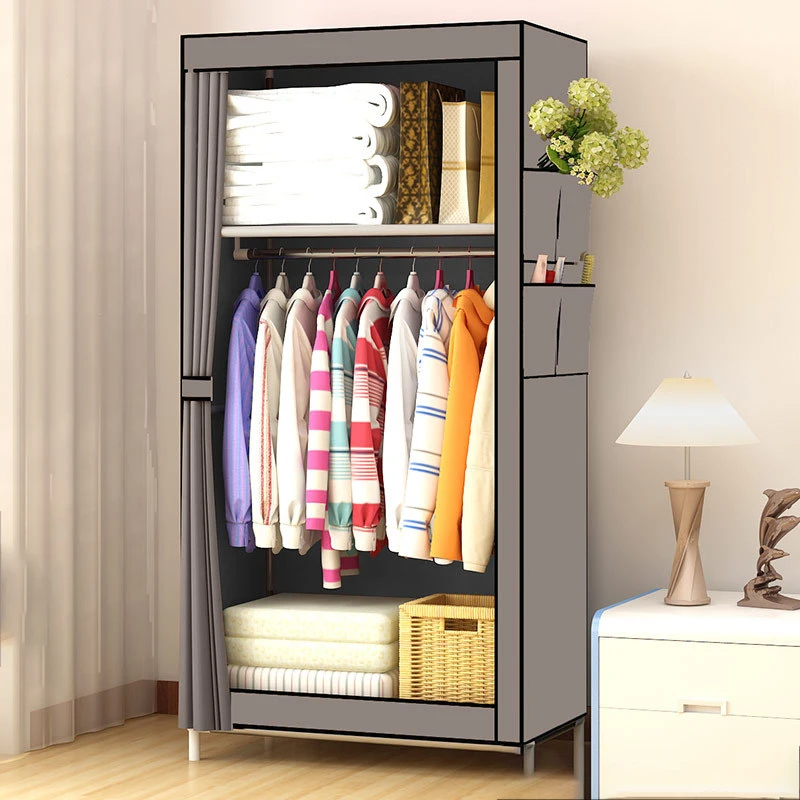 145x60x45cm Closet Foldable Clothes Hanger Coat Rack Nonwoven Storage