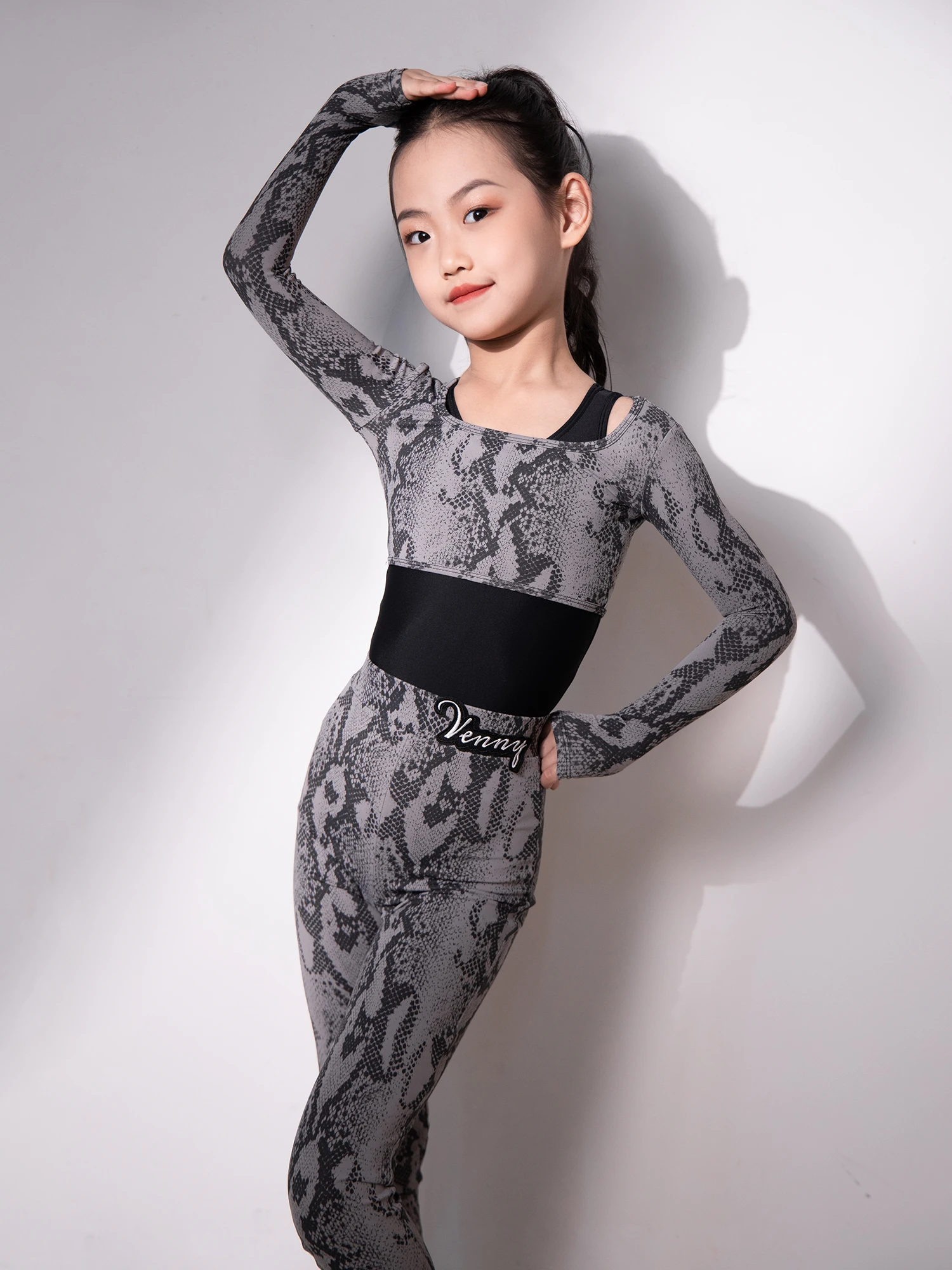 VENNY  Latin dance training dress,2023 fashion new style, pants long sleeves close, girls and children separate dance dress