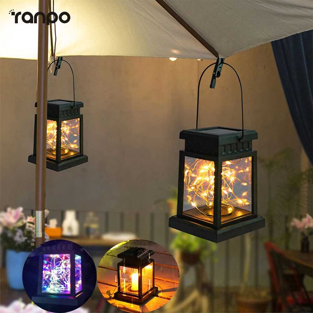 Outdoor Solar LED Lights Focus Floor Lanterns Panel Candle Terraza Indoor Hanging Balcony Birds Decor Lighting For Garden Warm