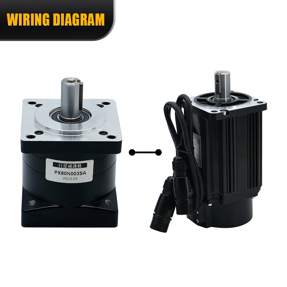 Planetary Reducer PX80 Ratio 3/ 4/ 5/ 8/ 10/ 13/ 16/ 20/ 36/ 64 Max 60N.m Suit fot Nema 32 34 servo stepper motor planetary reducer