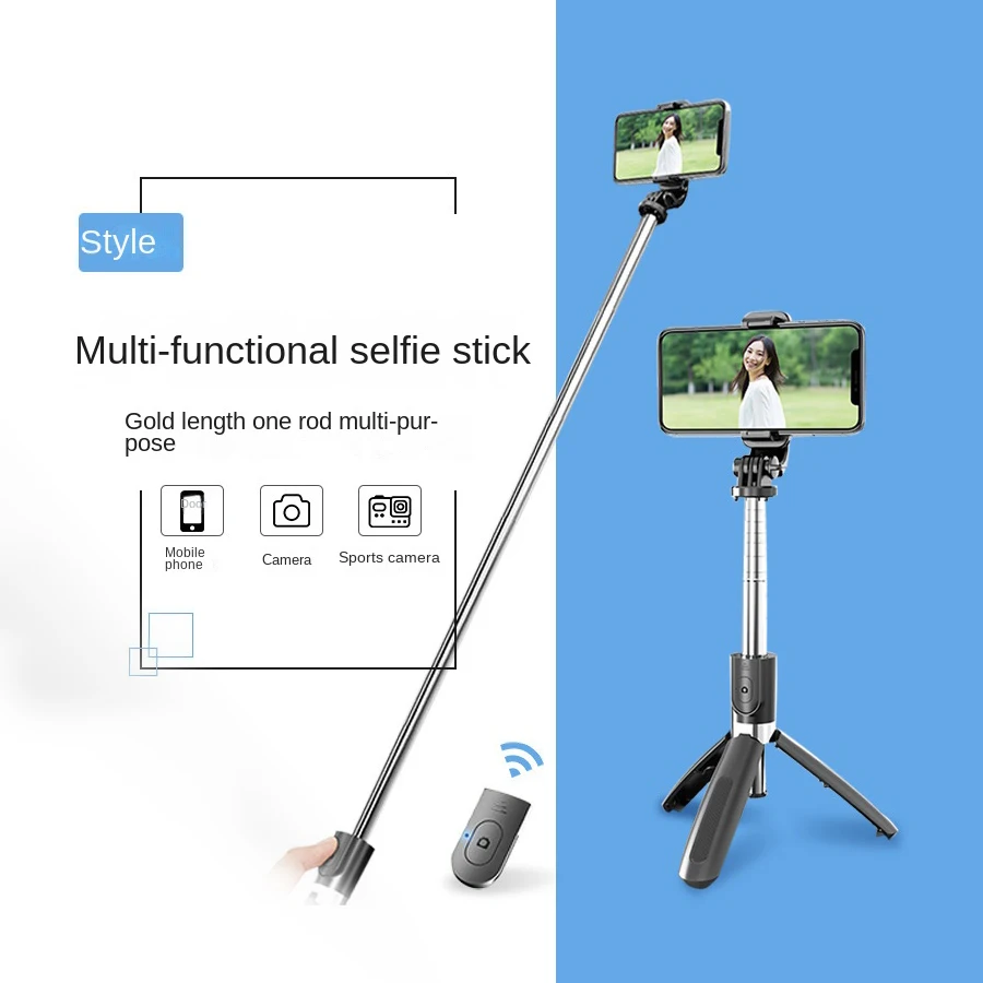 Wireless Bluetooth Selfie Stick with Mini Tripod Foldable Remote Control for Phone Action Camera Iphone