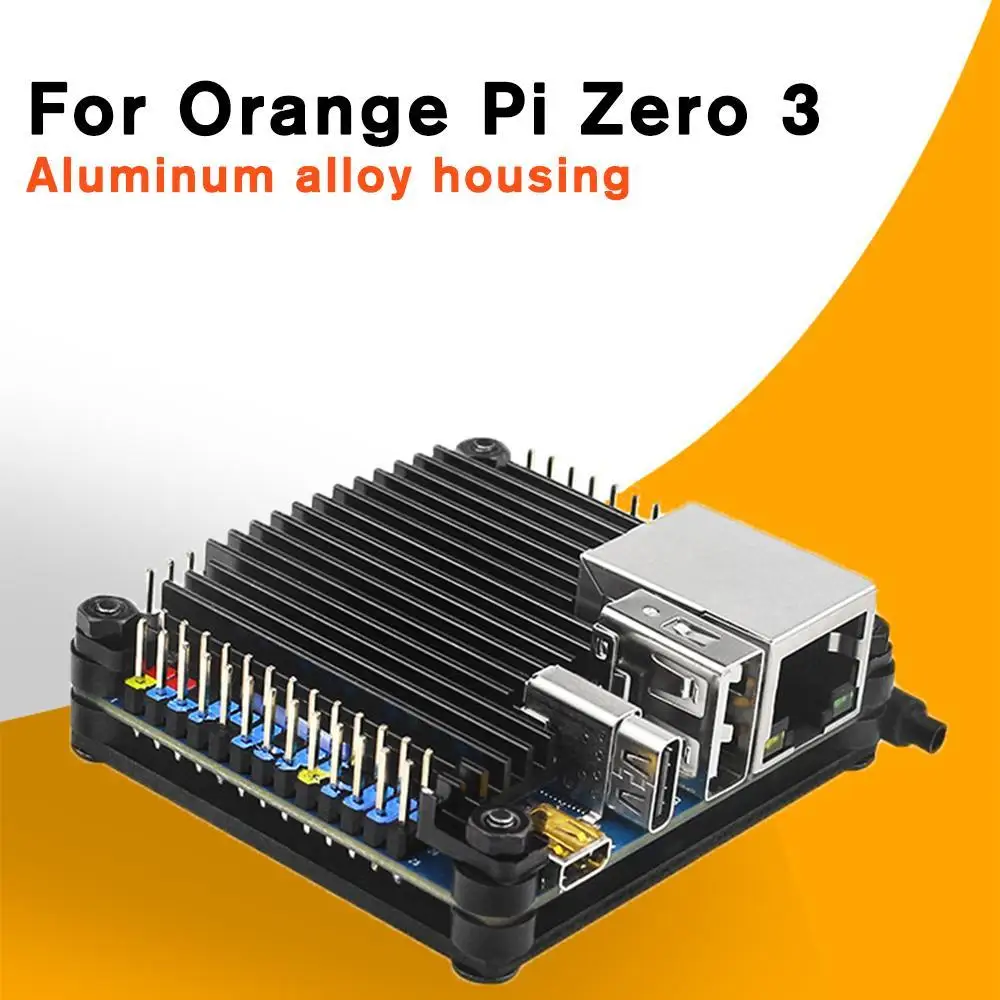 

Orange Pi Zero 3 Aluminum Alloy Case Armored Shell Passive Cooling CPU Heat Dissipation Metal Enclosure for Orange Pi Zero 3