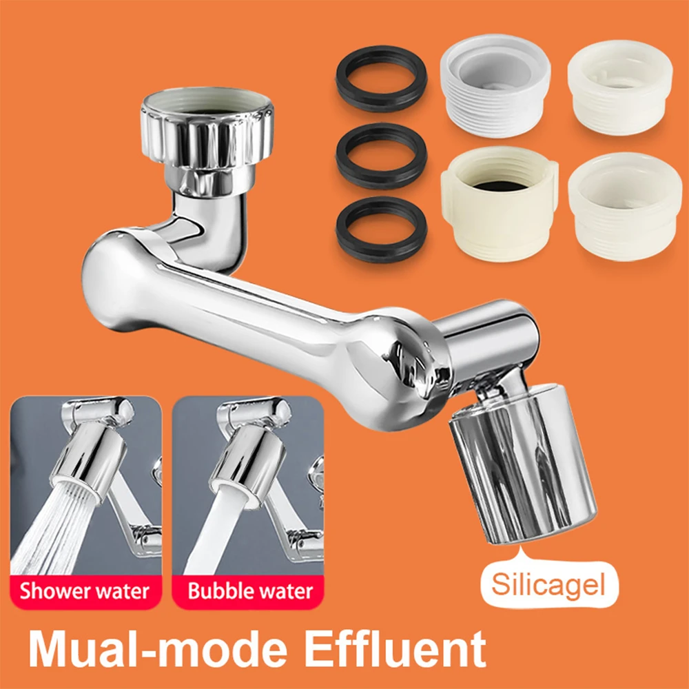 

Faucets Extender Sprayer 1080° Rotation Head Universal Kitchen Robot Arm Extension Faucet Aerator Mixer Bubbler Water Tap Nozzle