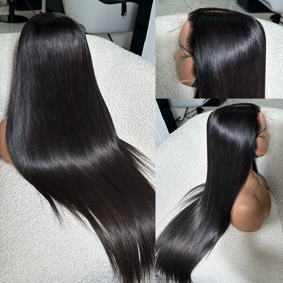 Links 40 Inch Bone Straight 13x6 HD Transparent Lace Frontal Human Hair Wigs 250% Brazilian 13x4 Lace Front Wig For Women