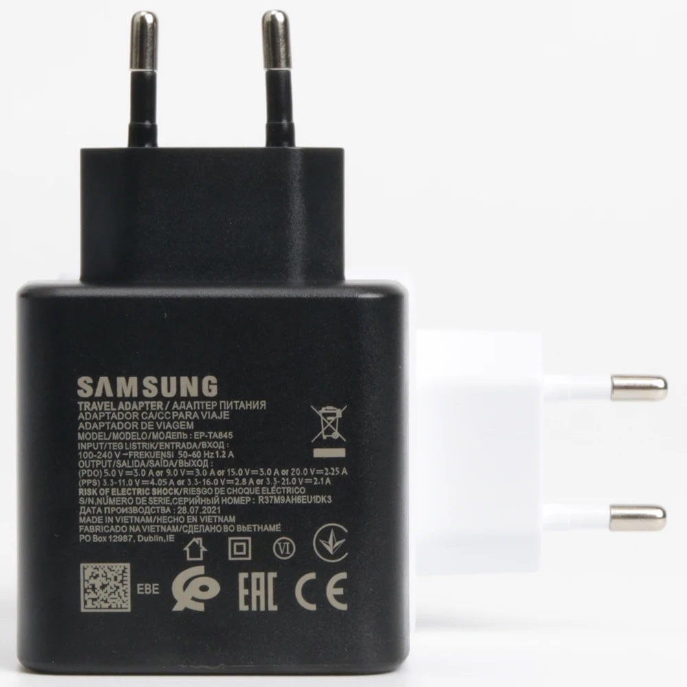 65 watt charger Original Samsung S21 S20 5G 45w Charger Super Fast Charge USB Type C Pd PPS Quick Charging EU For Galaxy Note 20 Ultra 10 12 v usb