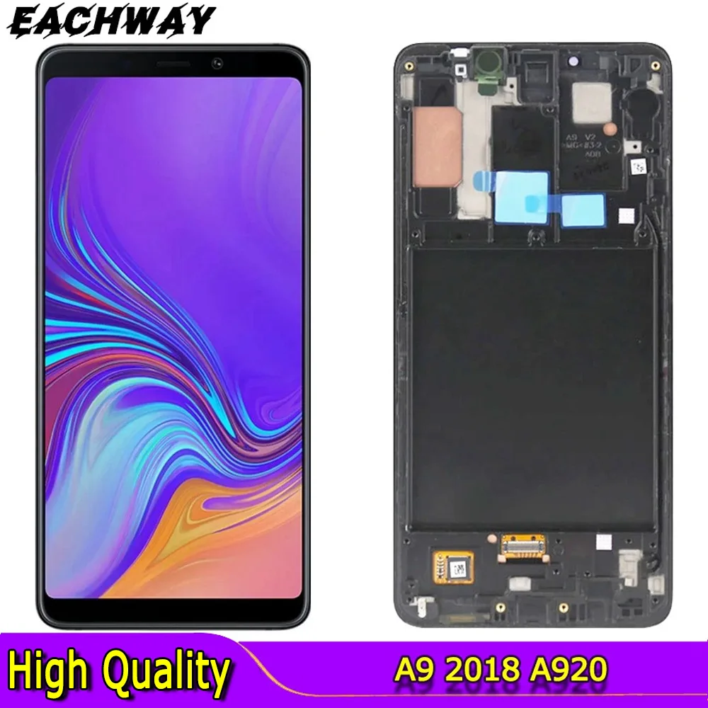 

OLED 6,2 ''ЖК-дисплей для Samsung Galaxy A9 2018 A920 A920F SM-A920F/DS ЖК-дисплей сенсорный экран дигитайзер в сборе запасные части