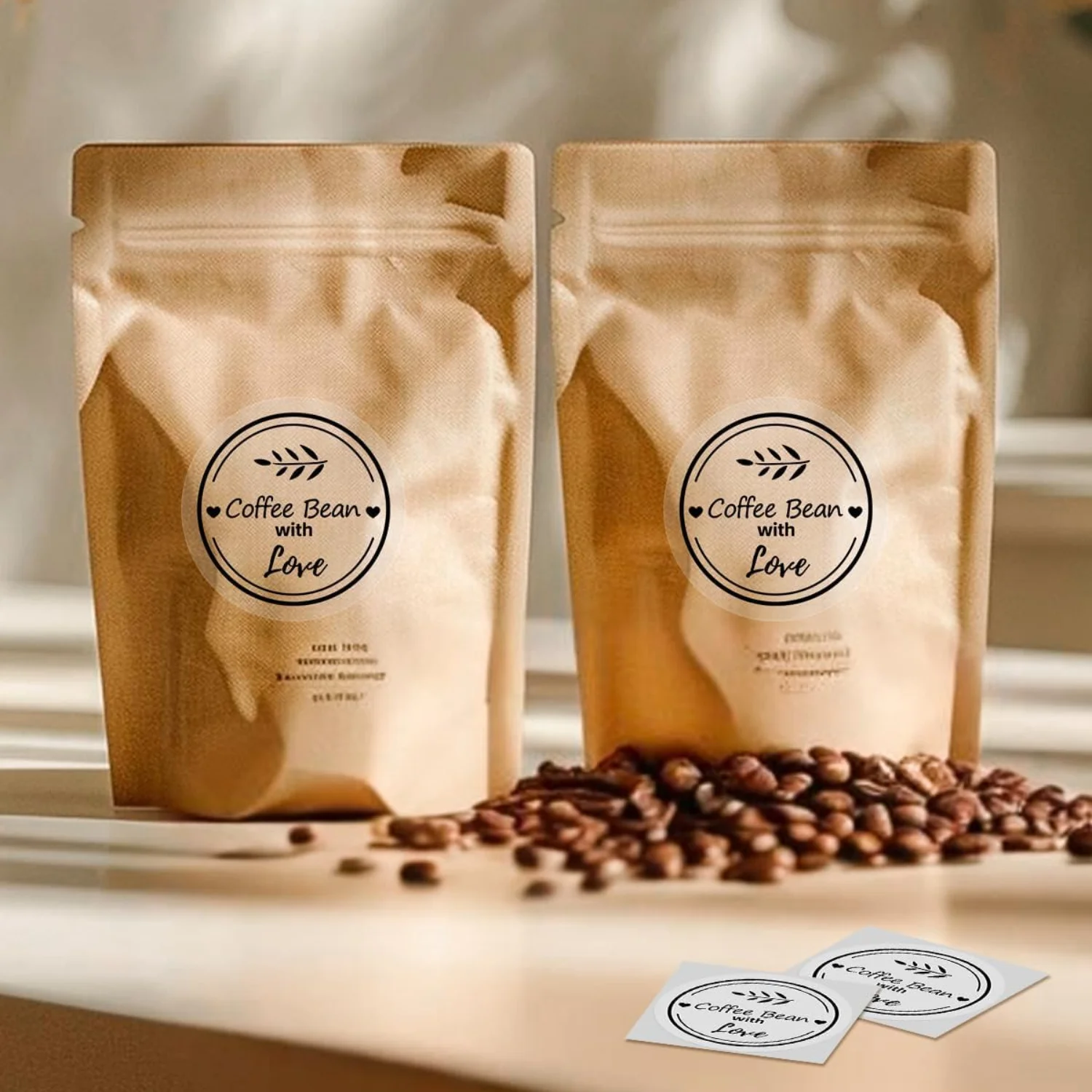 High-Adhesion 50x50mm Round Transparent Labels