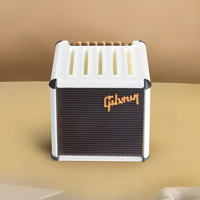 3D Printed Music Guitar Bass pick Storage Box Modern Art Simulated speakers Modeling Space-saving Desktop Ornament Friend Gifts