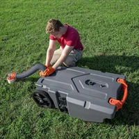Camco Rhino 36-Gallon Portable Camper/RV Tote Tank Features Large Heavy-Duty No-Flat Wheels & Built-In Gate Valve 2