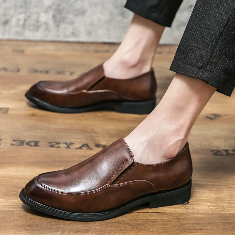 

Men Leather Formal Business Shoes Male Office Work Flat Shoes Oxford Breathable Party Wedding Anniversary Shoes dress shoes man
