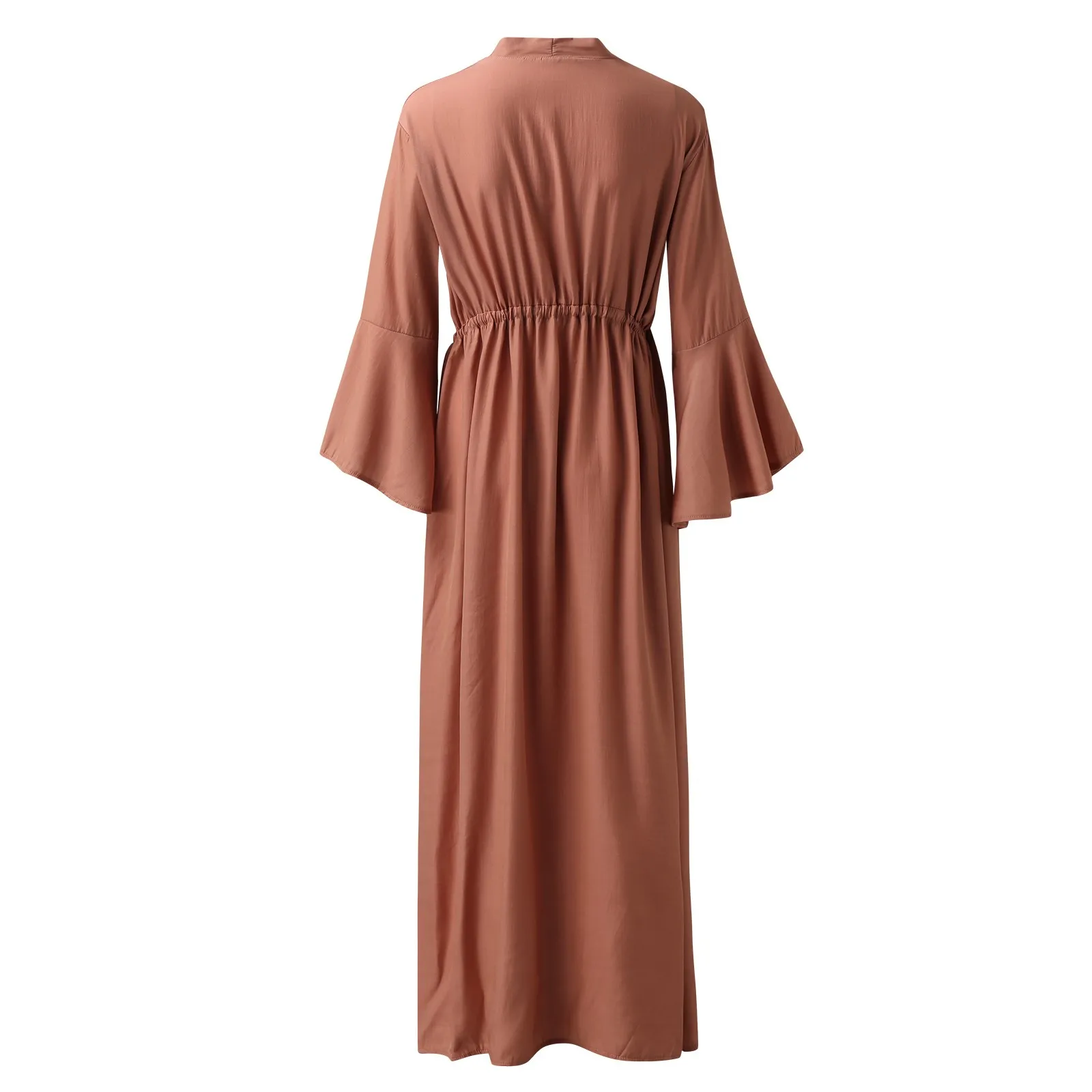 우아한 여성용 비치 커버 업, 맥시 원피스 프릴 가디건, 기모노 수영복, 단추 다운 긴 소매 자외선 차단, 단색 커버 업