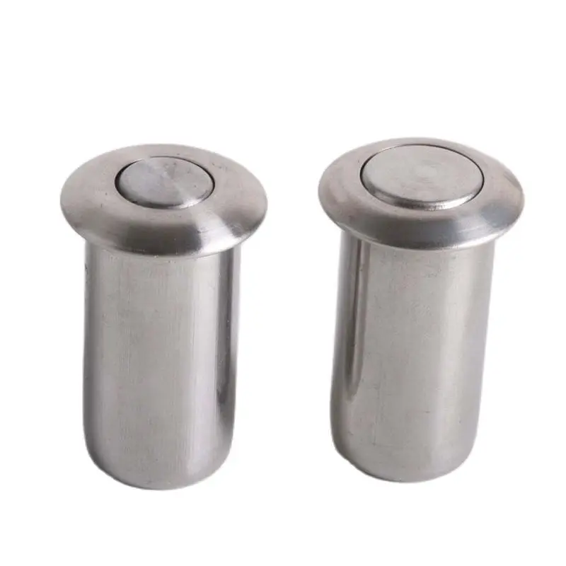 Stainless Steel Dust-proof Cover Tube Invisible Concealed Latch Accessories for Door loquets de porte 1.5cm/ 1.2cm Hole door latch